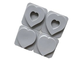 Molde placa aromatica 4 corazones 